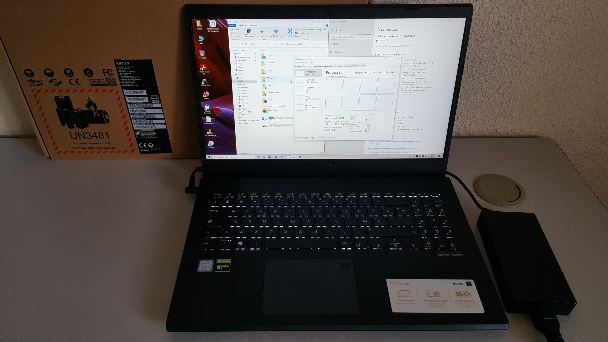 Asus X571GT-BQ365T - Ordinateurs portable - Sun Valley Systems